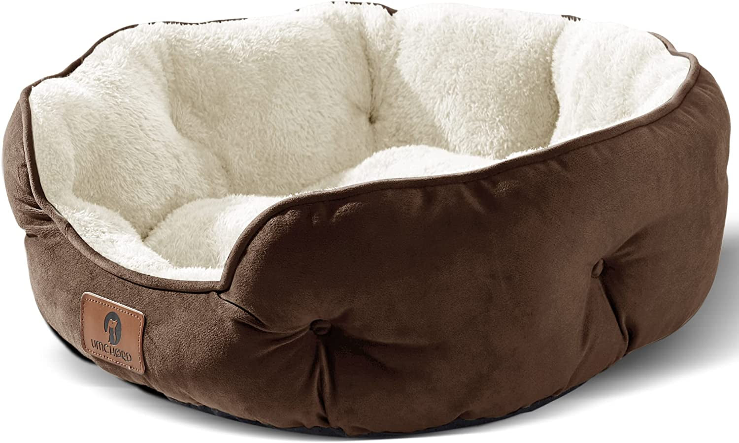 Cozy Small Pet Bed for Dogs & Cats with Extra Soft and Water-Resistant Bottom