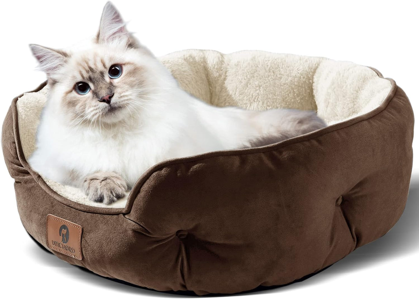 Cozy Small Pet Bed for Dogs & Cats with Extra Soft and Water-Resistant Bottom